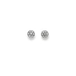 Clous d'oreilles or gris 750/18 ct avec diamants 0.24ct W/Si