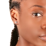 Clous d'oreilles or gris 750/18 ct avec diamants 0.25 ct H/si - OR-69339-WG