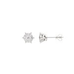 Stud Earrings 750/18 K White Gold with Diamonds 0.39 ct H/si