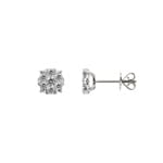 Stud Earrings 750/18 K White Gold with Diamonds 0.66 ct H/si