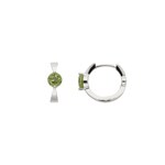 Hoop Earrings 750/18 K White Gold with Peridots - PE1675/07