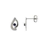 Ohrstecker 750/18 K Weissgold mit Saphir