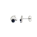 Ohrstecker 750/18 K Weissgold mit Saphir