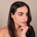 Ohrstecker 750/18 K Weissgold mit Saphir rund & Zirkonia - 2.3061.S1