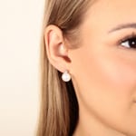 Ohrstecker 750/18 K Weissgold mit Süsswasserzuchtperlen & Zirkonia - 321151.6ZWG