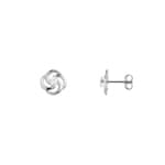 Stud Earrings 750/18 K White Gold with Cubic Zirconia