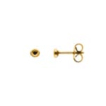 Stud Earrings 750/18 K Yellow Gold with Blue Cubic Zirconia - 7775