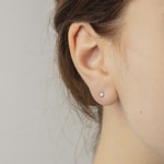 Ohrstecker 750/18 K Weissgold Ø 3.0mm mit Zirkonia - 1262.02089/0004