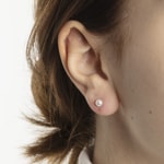 Clous d'oreilles or gris 750/18 ct avec perle de culture d'eau douce Ø 4.0mm - 1262.03233/0001