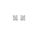 Clous d'oreilles or gris 750/18 ct Ø 5.0mm avec zircones - 1262.03169/0001