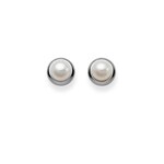 Clous d'oreilles or gris 750/18 ct Ø 6.0mm, Perle de culture Akoya - 1262.02317/0002