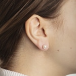 Ohrstecker 750/18 K Weissgold Ø 6.0mm mit Akoya-Kulturperle - 1262.02008/0005