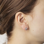 Ohrstecker 750/18 K Weissgold Ø 6.0mm mit Zirkonia - 1262.03168/0001