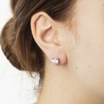 Ohrstecker 750/18 K Weissgold Ø 7.0mm mit Zirkonia - 1262.03012/0001