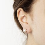 Stud Earrings 750/18 K White Gold Ø 8.0mm with Akoya Pearl - 1262.02013/0004