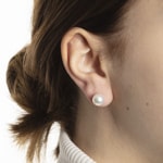 Clous d'oreilles or gris 750/18 ct Ø 9.0mm avec Perle de culture Akoya - 1262.02181/0003