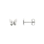 Ohrstecker 750/18 K Weissgold Schmetterling