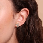 Ohrstecker 750/18 K Weissgold Schmetterling mit Diamanten 0.15 ct - OR-73803-WG