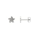 Ohrstecker 750/18 K Weissgold Seestern mit Zirkonia