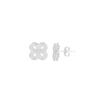 Ohrstecker 925 Silber rhodiniert, Double Infinity