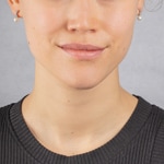 Ohrstecker 925 Silber rhodiniert mit Kunstperlen 6mm & Zirkonia - 335652