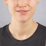 Ohrstecker 925 Silber rhodiniert mit Kunstperlen 8mm & Zirkonia - 335731.1