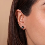 Ohrstecker 925 Silber rhodiniert mit Tahiti-Kulturperle Ø 6mm - 335044