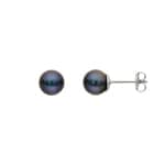 Ohrstecker 925 Silber rhodiniert mit Tahiti-Kulturperle Ø 7mm
