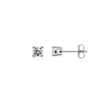 Ohrstecker 925 Silber rhodiniert mit Zirkonia 4-Griff Ø 4mm