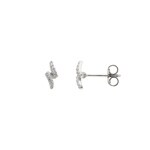 Ohrstecker 925 Silber rhodiniert mit Zirkonia pavé