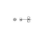 Ohrstecker 925 Silber rhodiniert mit Zirkonia rund Ø 3mm