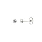 Ohrstecker 925 Silber rhodiniert mit Zirkonia rund Ø 4mm