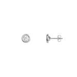 Ohrstecker 925 Silber rhodiniert mit Zirkonia rund Ø 4mm