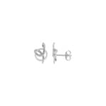 Clous d'oreilles Argent 925 rhodié avec zircones, Serpent