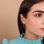 Clous d'oreilles Argent 925 rhodié avec zircones noir / blanc - ASWS38NZ