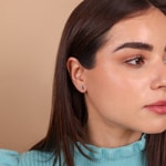 Clous d'oreilles Argent 925 rhodié avec zircones noir / blanc - ASWT55NZ