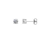 Stud Earrings 925 Silver rhodium-plated with Cubic Zirconia Ø 5mm - OS925001