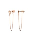 Ohrstecker Herz 750/18 K Roségold mit Diamanten 0.13 ct H/si by CHRISTIAN