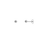 Holllow Stud Earrings 925 Silver rhodium-plated Ø 4mm