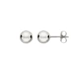 Holllow Stud Earrings 925 Silver rhodium-plated Ø 6mm