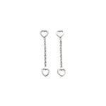 Ohrstecker mit Anhänger 925 Silber, Herz