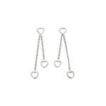 Ohrstecker mit Anhänger 925 Silber, Herzen
