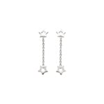 Stud Earrings with Pendant 925 Silver, Star