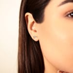 Stud Earrings 750/18 K Yellow and White Gold, Infinity - 163322.6