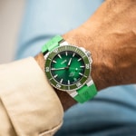 Oris Aquis Date Calibre 400 Grün / Kautschuk Ø 43.5mm - 01 400 7790 4157-07 4 23 47EB