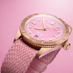Oris Divers Sixty-Five Cotton Candy Lippenstiftrosa auf Perlonband - 01 733 7771 3158-07 3 19 04BRS