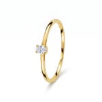 Oval Solitaire Ring 375/9 K Yellow Gold with Lab Grown Diamond 0.06 ct - 9KLGD171Y