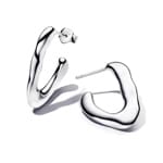 Pandora Essence Organically V-shaped Open Hoop Earrings 925 Silver