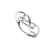 Pandora Organically Shaped Heart Small Ring 925 Silver