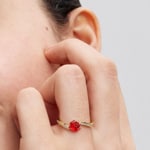 Pandora Gold Bague Disney La Belle et La Bête Rose Enchantée - 163984C01